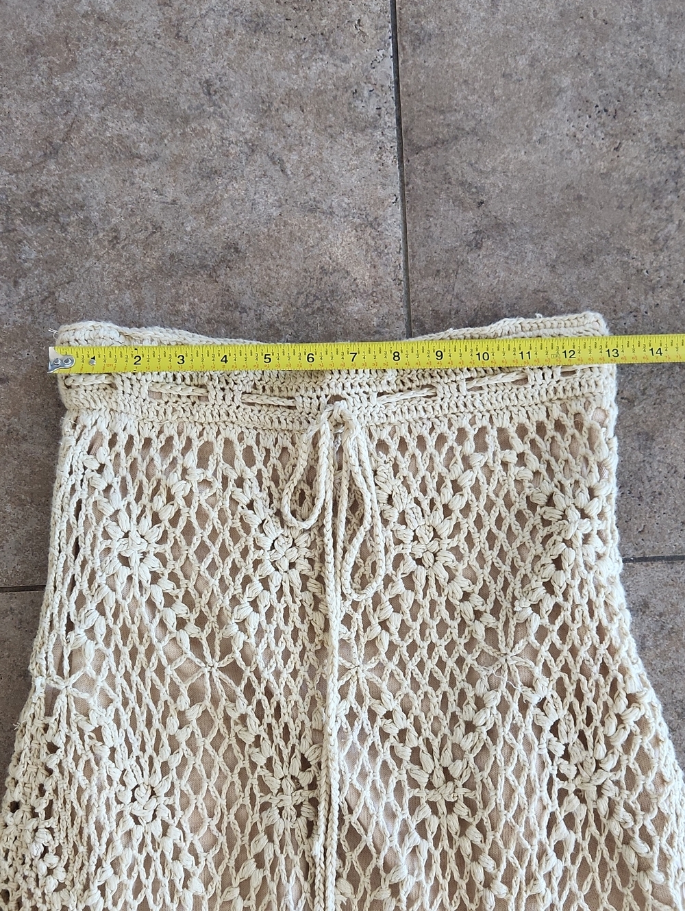 POL Light Tan Crochet Midi Skirt - Picture 5 of 8